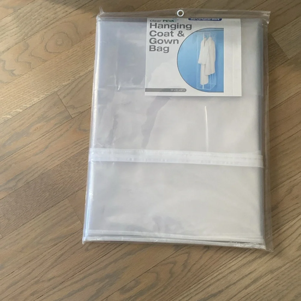 The Container Store Clear PEVA Hanging Garment Bag - White
